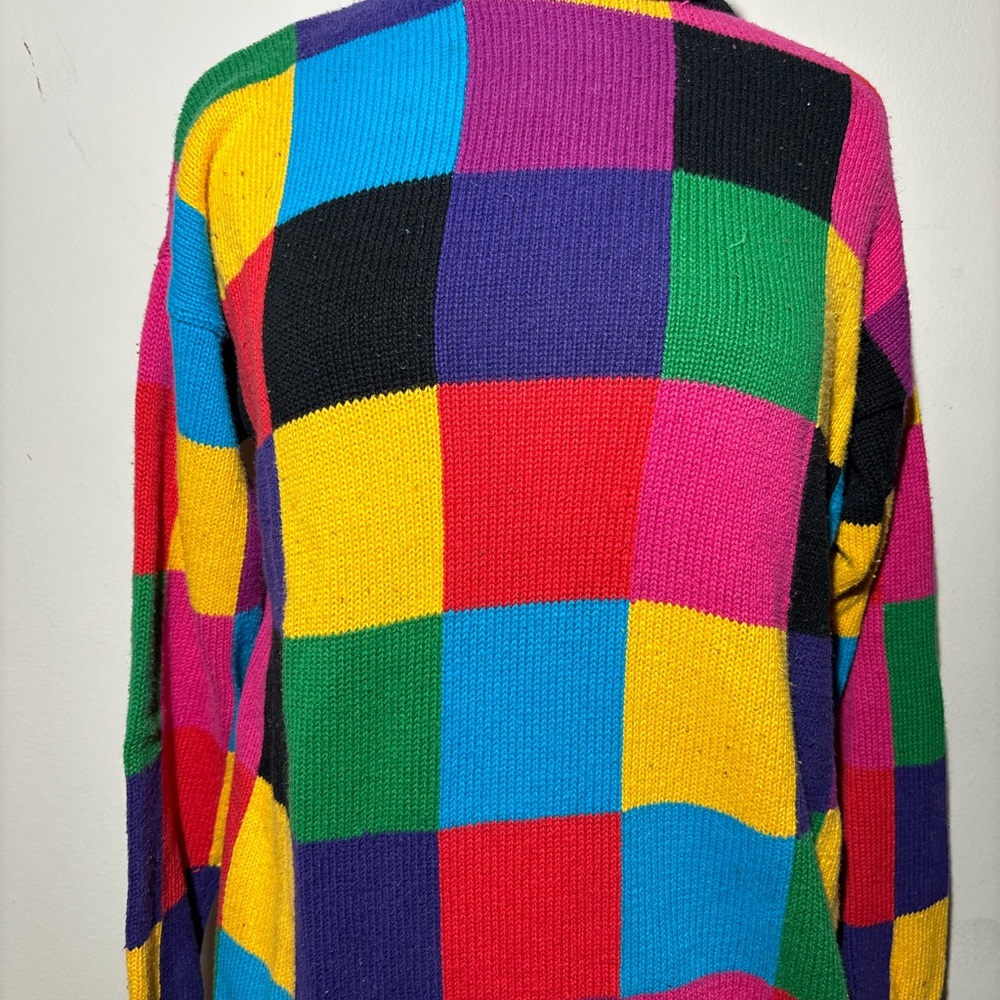 Rafaella Multicolor Patchwork Turtleneck Sweater - image 4